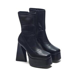 Koi Footwear Rakot Heeled Boots in Black